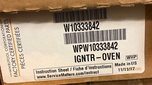 Whirlpool Oven Broil Spark Electrode WPW10333842