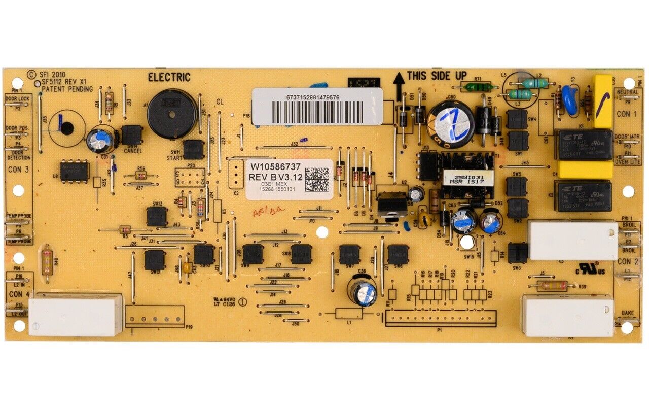 Whirlpool WPW10655829 Range/Stove/Oven White Control Board W10655829 - Image 3