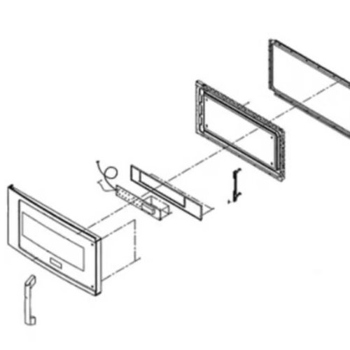 5304488348 Microwave Door Assembly (Stainless) replaces 5304488353, 5304503310