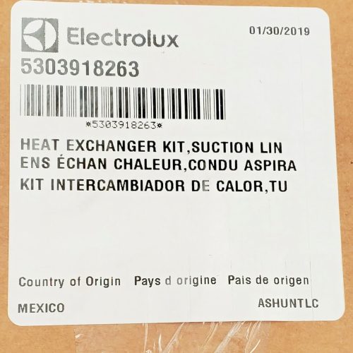 New OEM Electrolux 5303918263 Refrigerator Heat Exchange Kit Suction Line