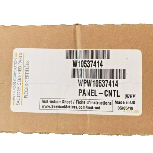 New Genuine OEM Whirlpool WPW10537414 PANEL-CNTL