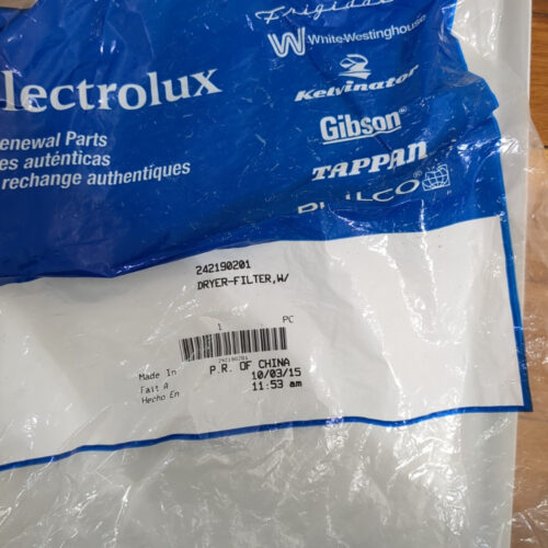 Genuine OEM Electrolux 242190201 Dryer Filter With Process Tube