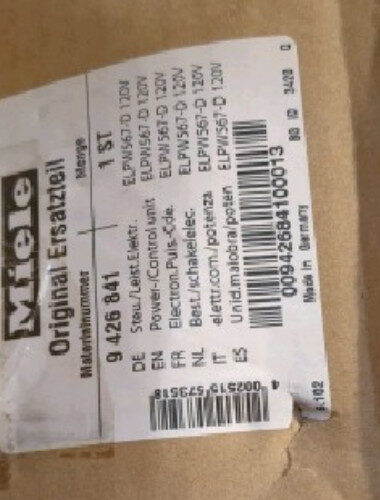 New Genuine OEM Miele Power Control Unit Part # 9426841
