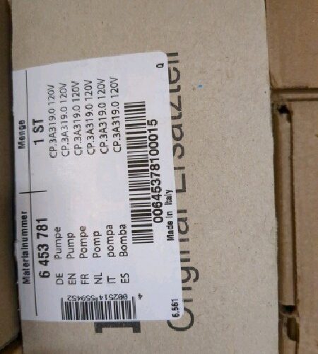 New Genuine OEM Miele 6453781 PUMP